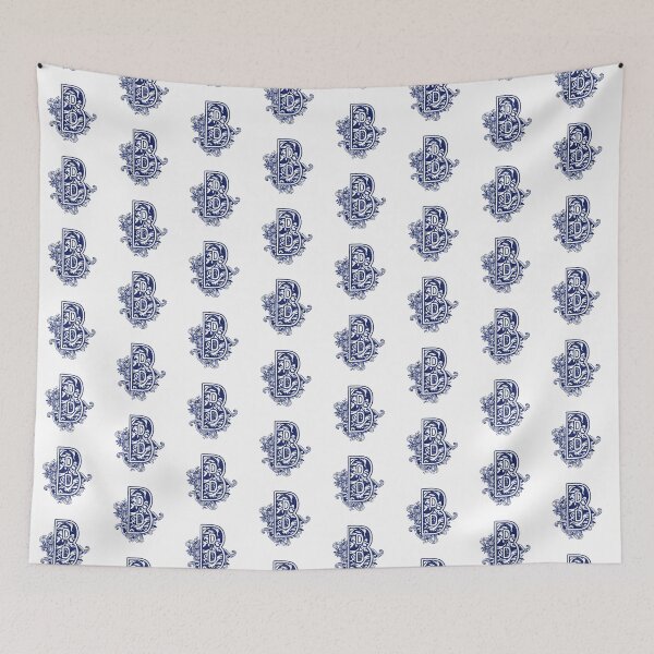 Item preview,  Blue glitter floral letter B designed and sold by DarkArtStudio.