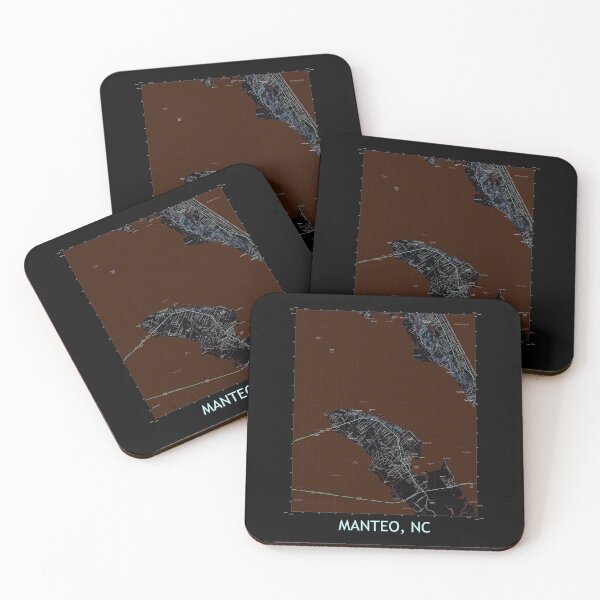 Item preview, Manteo, NC Topographical Map Dark designed and sold by PGHPhotoCo.