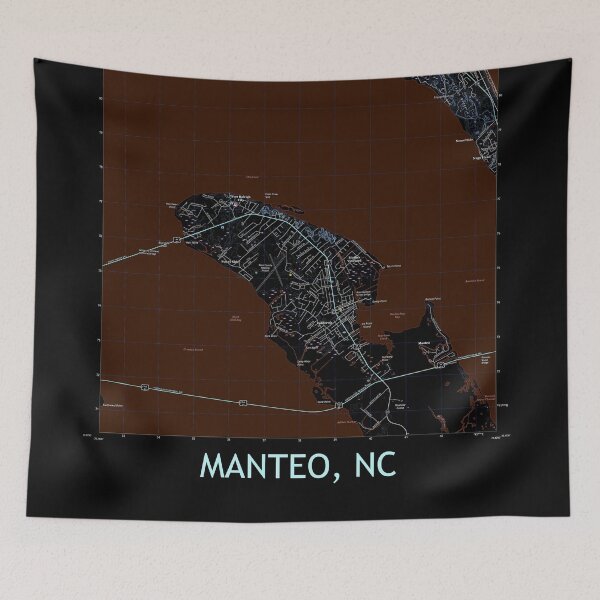 Item preview, Manteo, NC Topographical Map Dark designed and sold by PGHPhotoCo.