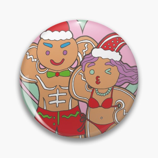 Item preview, Gingerbread Lover- Couple of the Year | Green Background | Curious Eyeball designed and sold by CuriousEyeball.