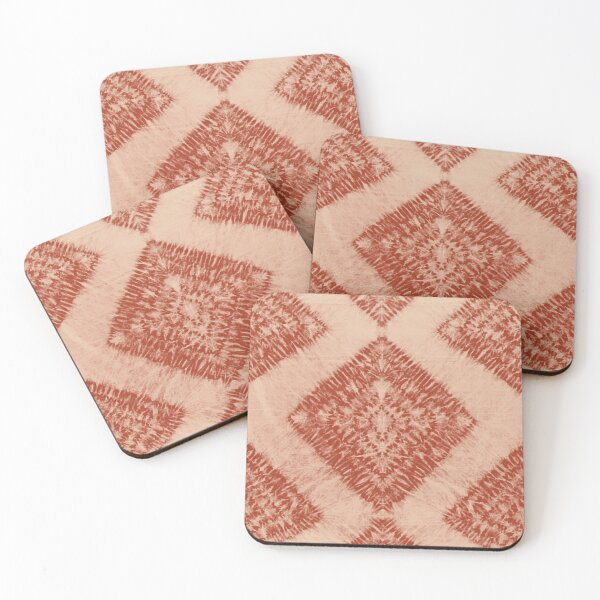 Item preview, Earth And Blush Toned Diamond Shibori Tie Dye designed and sold by IZiets.