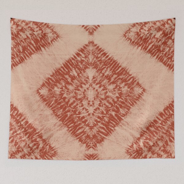 Item preview, Earth And Blush Toned Diamond Shibori Tie Dye designed and sold by IZiets.