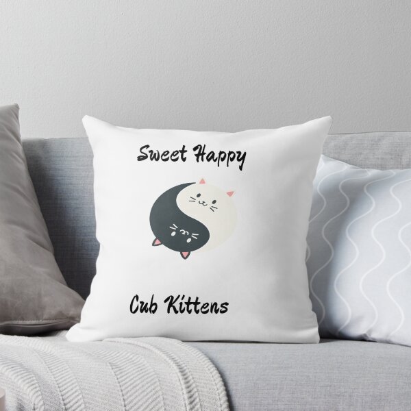 Item preview, White sweet happy cub kittens designed and sold by DamaliePierre.