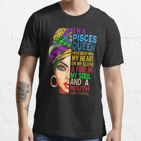Pisces Girl Tshirt for Yoga Black Women Birthday Gifts
