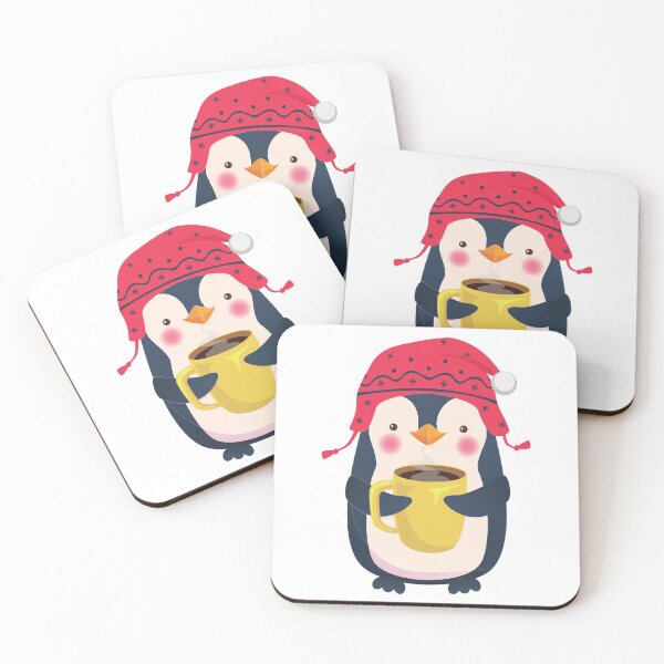 Item preview, Cute Penguin Hot Coco Winter Coffee Snow designed and sold by treasure-crafts.