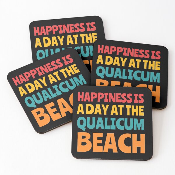 Item preview, Happiness is a day at the Qualicum beach retro designed and sold by Happy-PrintZ.