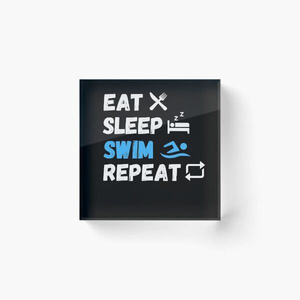 Item preview, Eat sleep swim repeat designed and sold by MyTrendStore.