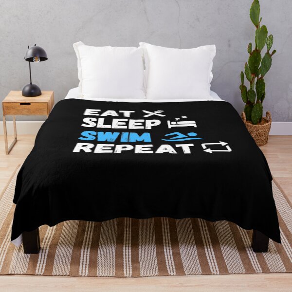 Item preview, Eat sleep swim repeat designed and sold by MyTrendStore.