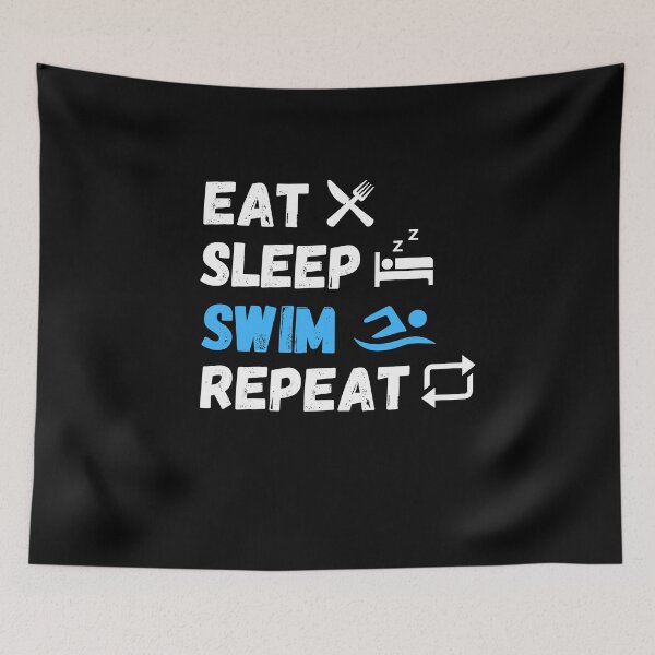 Item preview, Eat sleep swim repeat designed and sold by MyTrendStore.