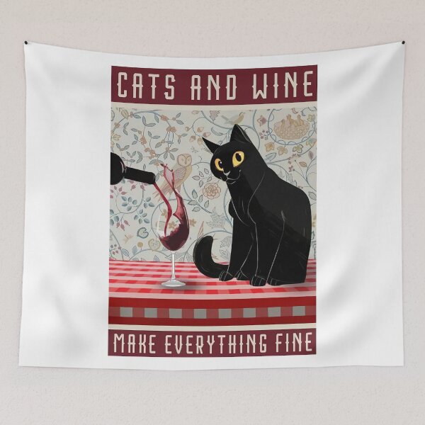 Item preview, Cats And Wine Make Everything Fine designed and sold by jenny-lewis.