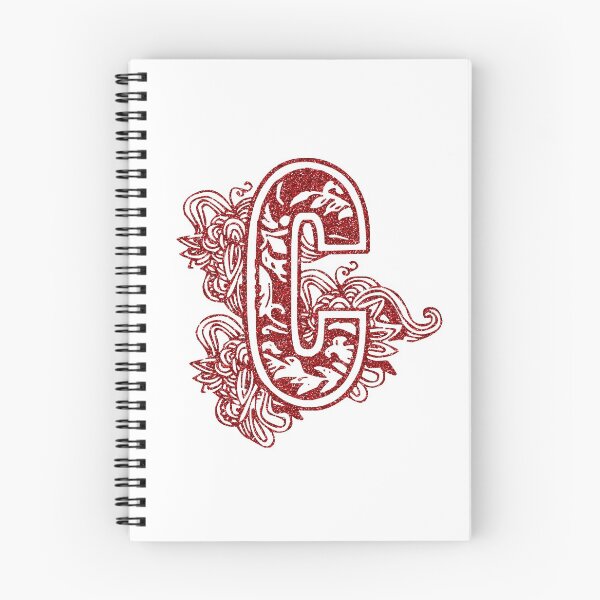 Item preview, Red glitter floral letter C designed and sold by DarkArtStudio.