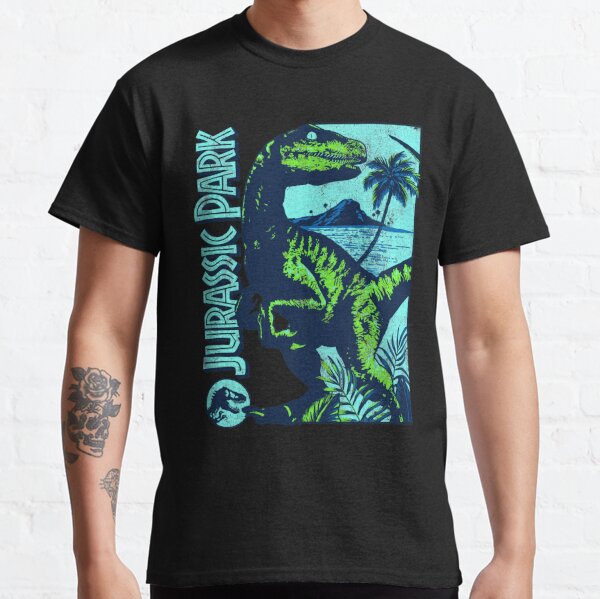 Jurassic Park Retro Raptor Poster Classic T-Shirt