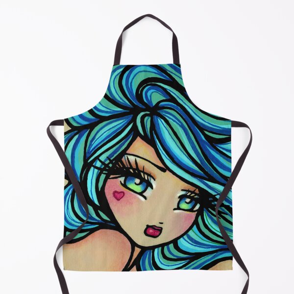 Item preview, Fairy with Blue Hair and Colorful Wings Fantasy Art designed and sold by hannahlynnart.