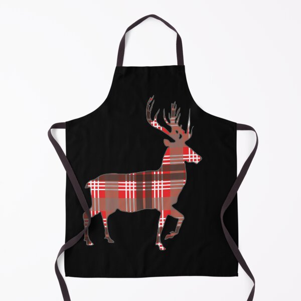 Item preview, Red, Black and White Tartan Scottish Stag Silhouette designed and sold by MacPean.