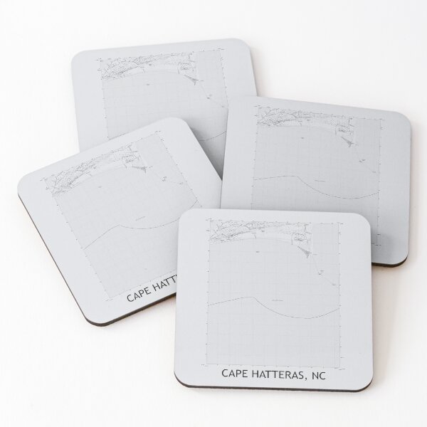 Item preview, Cape Hatteras, NC Topographical Map Grey designed and sold by PGHPhotoCo.