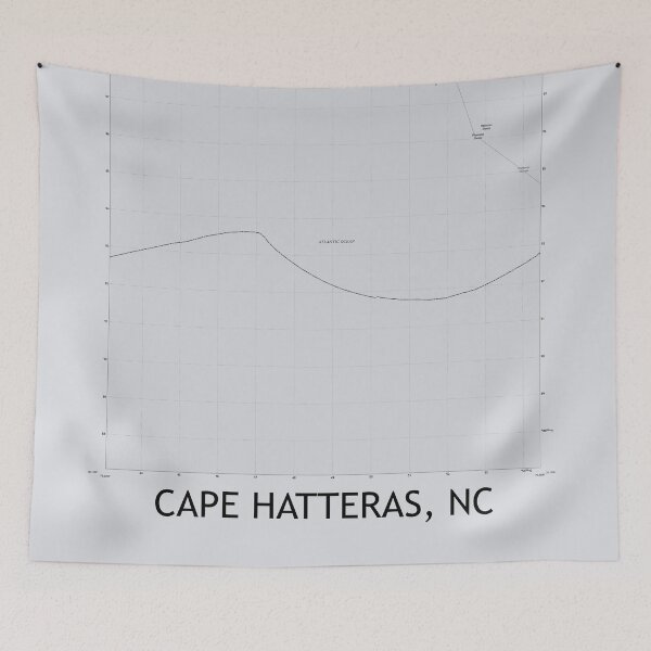 Item preview, Cape Hatteras, NC Topographical Map Grey designed and sold by PGHPhotoCo.