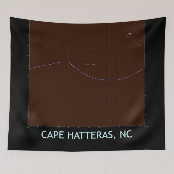Item preview, Cape Hatteras, NC Topographical Map Dark designed and sold by PGHPhotoCo.