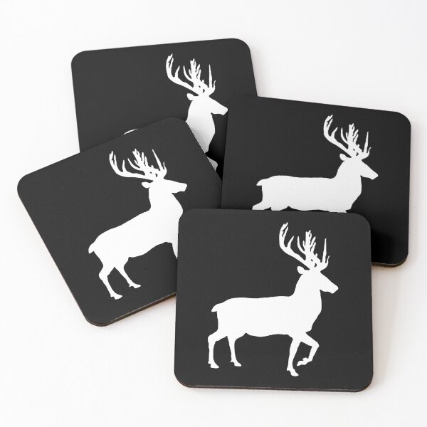 Item preview, White Coloured Scottish Stag Silhouette   designed and sold by MacPean.