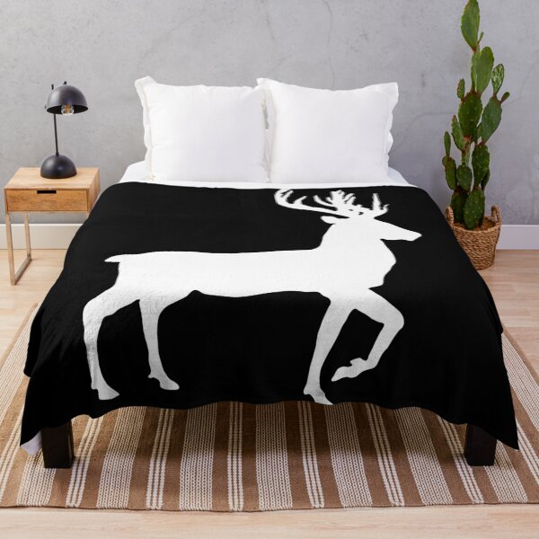 Item preview, White Coloured Scottish Stag Silhouette designed and sold by MacPean.