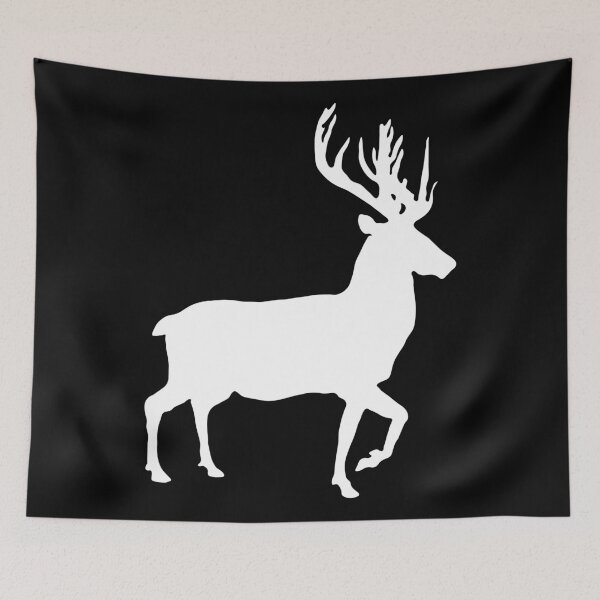 Item preview, White Coloured Scottish Stag Silhouette   designed and sold by MacPean.