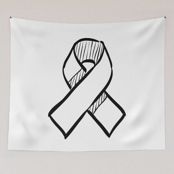 Item preview, Black Doodle Awareness Ribbon  designed and sold by meicha.