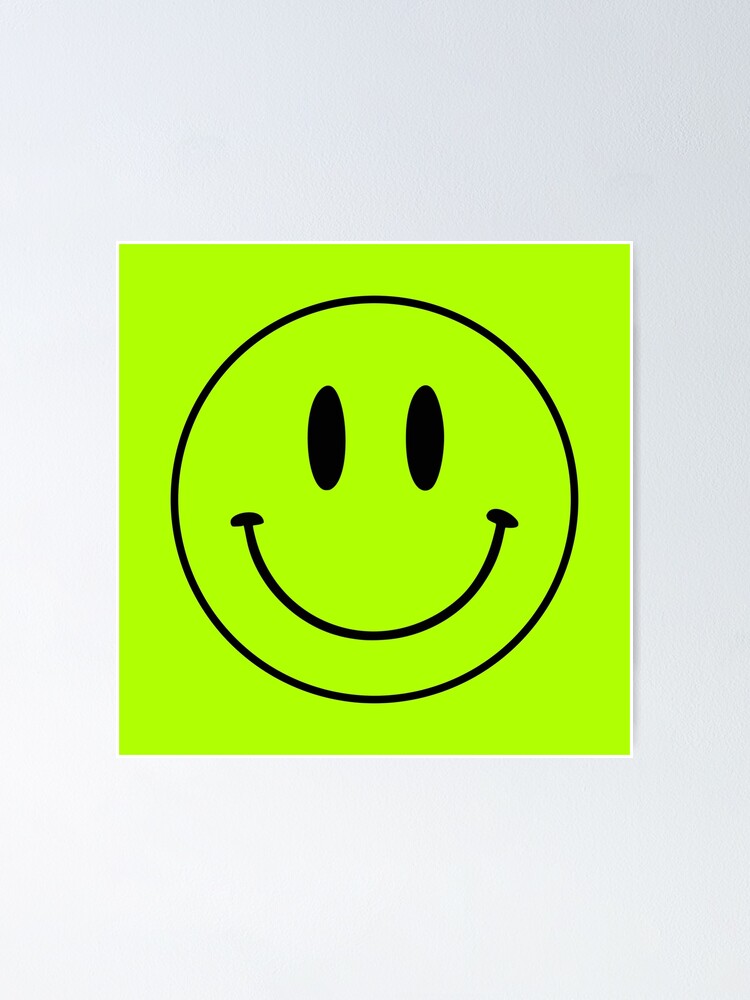 Lime Smile Small | Happy Face | Neon |
