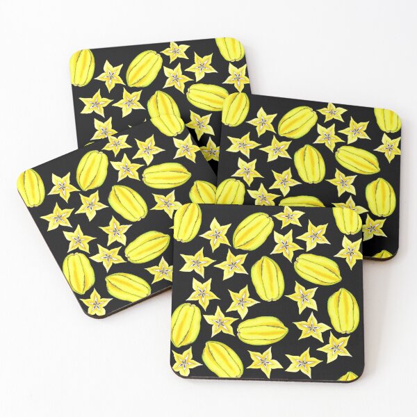 Item preview, Star Fruit Print Black designed and sold by Sabrina Owings.