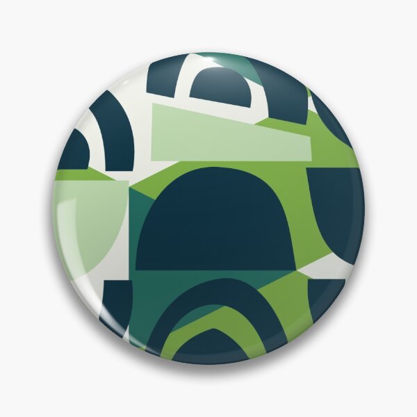 Item preview, Retro Geometric Abstract in tones of green designed and sold by AngelaSims.