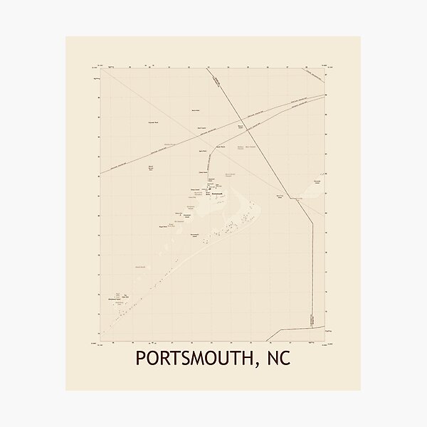 Item preview, Portsmouth, NC Topographical Map Vintage designed and sold by PGHPhotoCo.