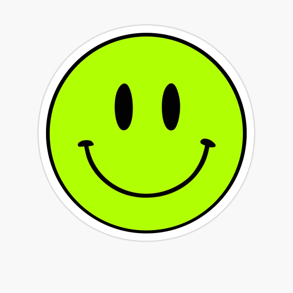 Lime Smile Small | Happy Face | Neon |