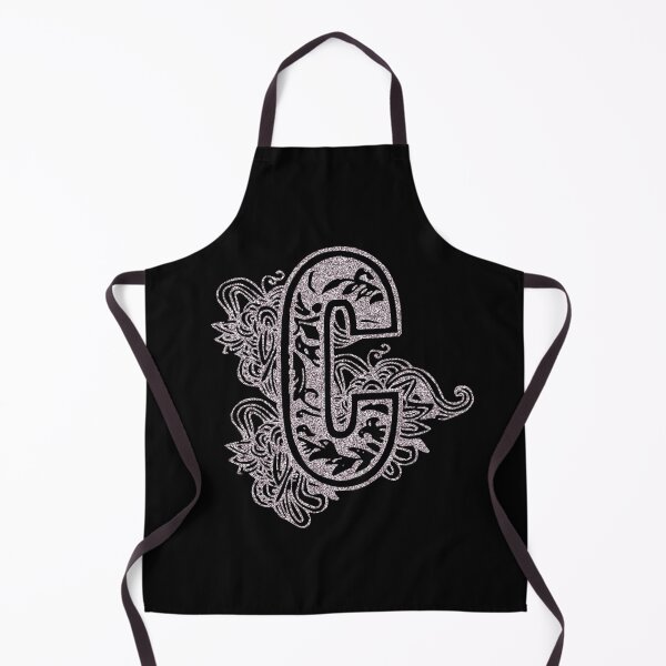Item preview, Silver floral letter C designed and sold by DarkArtStudio.
