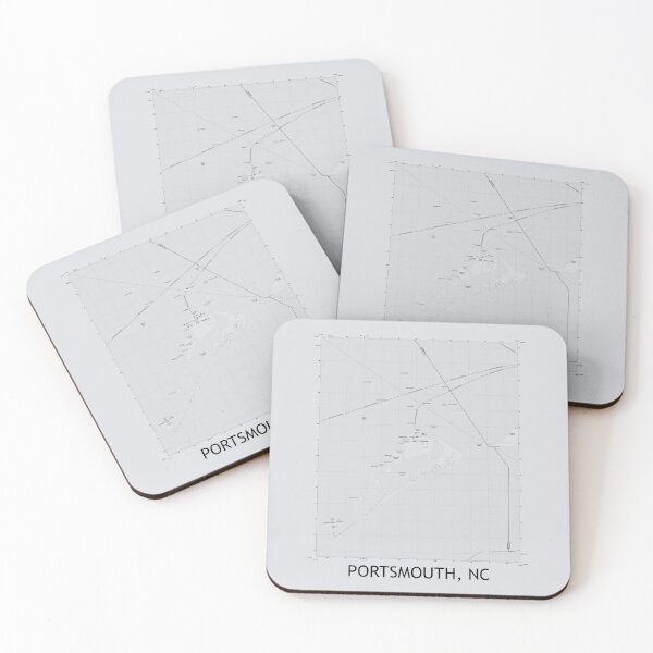Item preview, Portsmouth, NC Topographical Map Grey designed and sold by PGHPhotoCo.