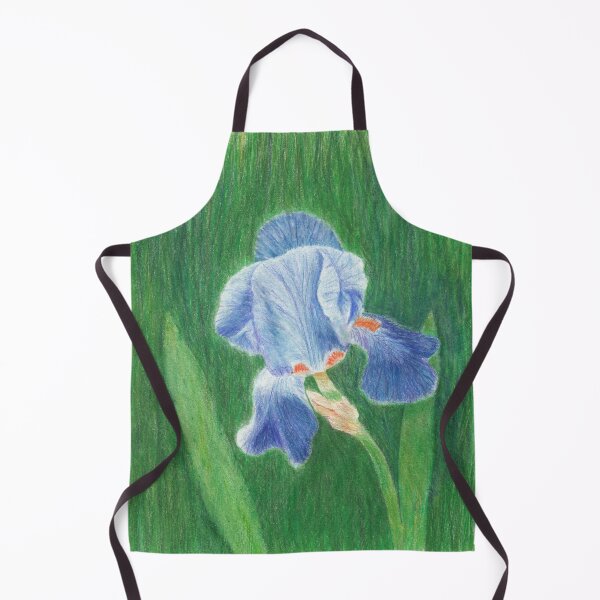 Item preview, Blue Iris Colored Pencil Drawing designed and sold by The Elderberry Blossom.