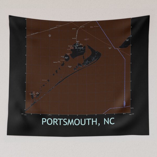 Item preview, Portsmouth, NC Topographical Map Dark designed and sold by PGHPhotoCo.