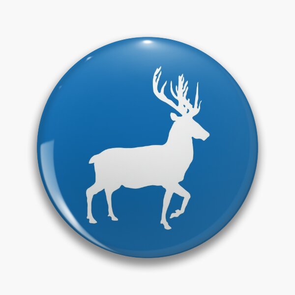 Item preview, White Coloured Scottish Stag Silhouette on Saltire Blue Background designed and sold by MacPean.