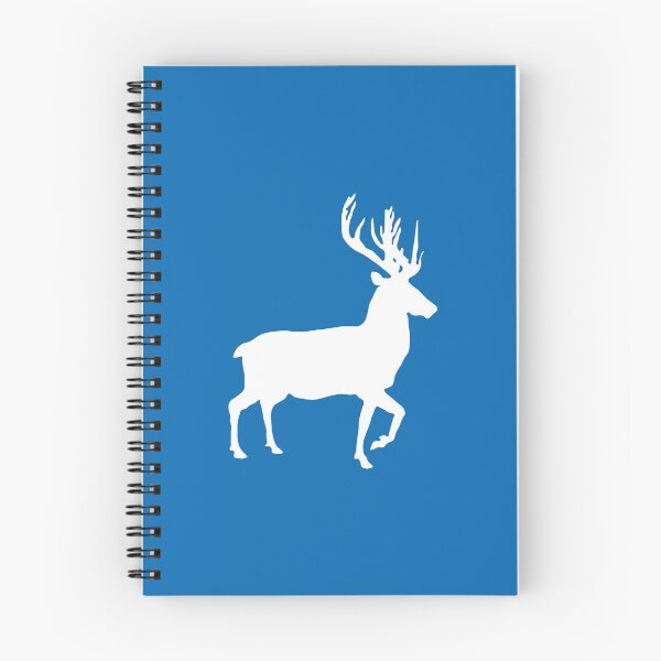 Item preview, White Coloured Scottish Stag Silhouette on Saltire Blue Background designed and sold by MacPean.