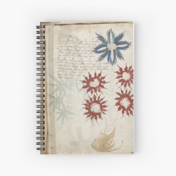 Voynich Manuscript. Illustrated codex hand-written in an unknown writing system Spiral Notebook