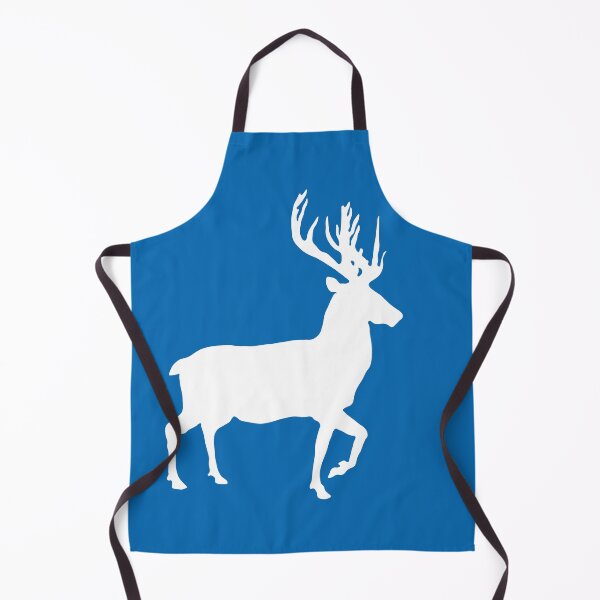 Item preview, White Coloured Scottish Stag Silhouette on Saltire Blue Background designed and sold by MacPean.