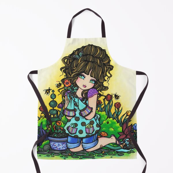 Item preview, Little Gardener Girl Spring Whimsical Fantasy Art designed and sold by hannahlynnart.