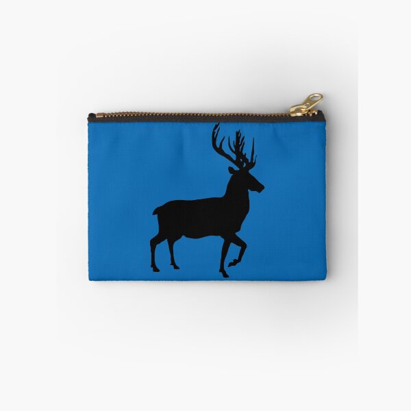 Item preview, Black Coloured Scottish Stag Silhouette on Saltire Blue Background designed and sold by MacPean.