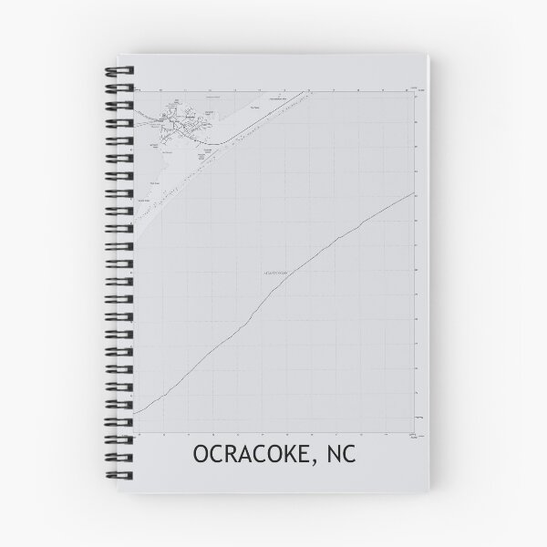 Item preview, Ocracoke, NC Topographical Map Grey designed and sold by PGHPhotoCo.