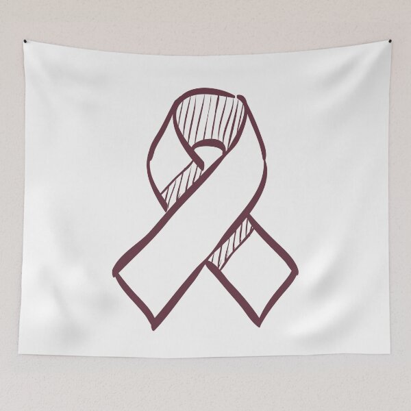 Item preview, Burgundy Doodle Awareness Ribbon  designed and sold by meicha.
