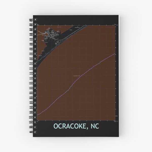 Item preview, Ocracoke, NC Topographical Map Dark designed and sold by PGHPhotoCo.