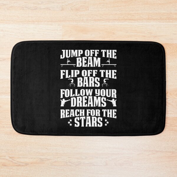 Item preview, Jump Off The Beam Flip Off The Bars Follow Your Dreams Reach For The Stars T-Shirt designed and sold by BlackDodo.