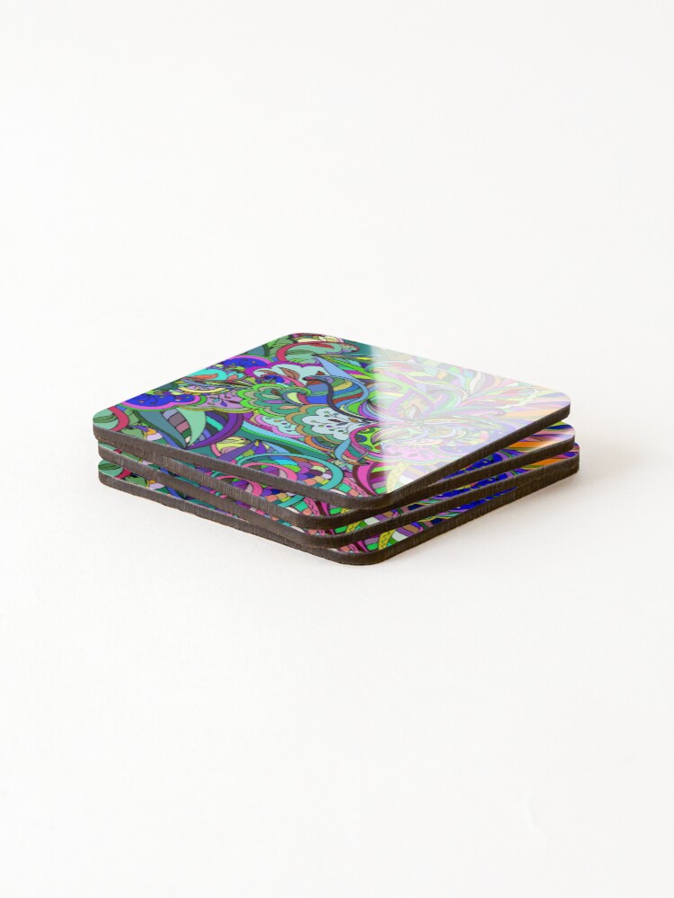 Thumbnail 4 of 5, Coasters (Set of 4), Abstract Colorful Background - Pattern designed and sold by kamron2.