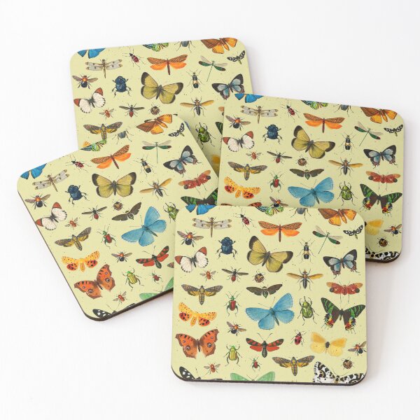 Item preview, Vintage Butterflies & Insects | Pattern #1 Beige Background designed and sold by ukoko.