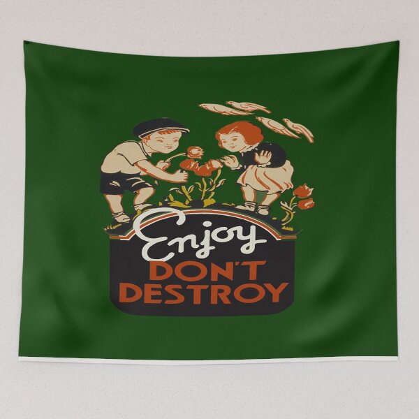 Item preview, Enjoy Don't Destroy - Póster infantil vintage designed and sold by Slydell1.