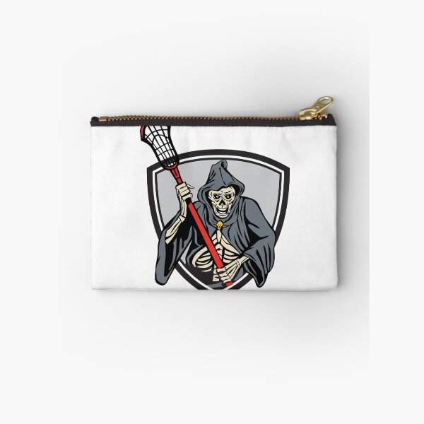 Item preview, Grim Reaper Lacrosse Player Crosse Stick Retro designed and sold by patrimonio.