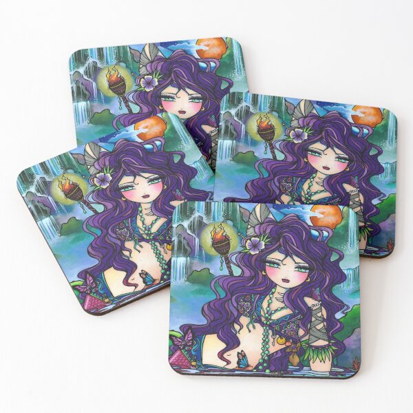Item preview, Exotic Island Mermaid Whimsical Fantasy Art designed and sold by hannahlynnart.