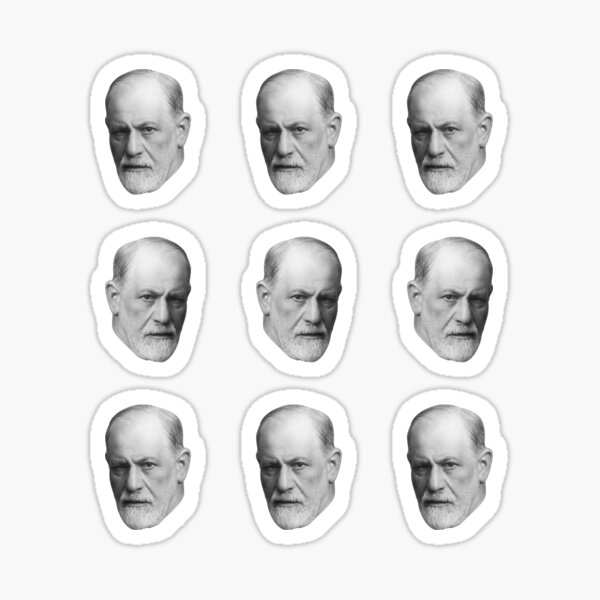 Cabezas de Sigmund Freud Pegatina